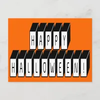 Halloween Block Text Postcard