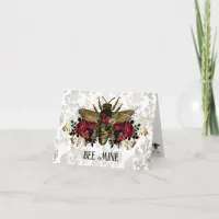 Gothic Bee & Roses  Note Card