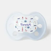 Nautical Oceanic  Baby Boy Personalized Pacifier