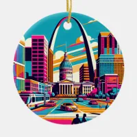 St Louis, Missouri | The Gateway Arch  Ceramic Ornament