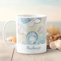 Personalized Beach Seashells Coffee Mug