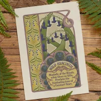 Vintage Style Bluebell Flowers- Blue Card