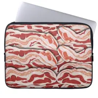 Epic Breakfast Illustrated Bacon Pattern Design Laptop Sleeve