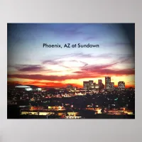 Phoenix, AZ at Sundown Poster