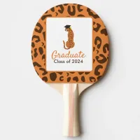 Graduation Leopard Ping Pong Paddle