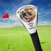 Best Dad By Par Photo Kid Names Personalizable  Golf Head Cover