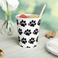 Paper Cup - Polydactyl Paw Pattern