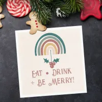 Boho Christmas Rainbow Napkins