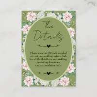 Elegant Floral Embrace Enclosure Card