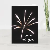 Fireworks Summer Wedding Save the Date Announcement