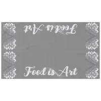 Tranquil Silver & Gray Monogram | Tablecloth