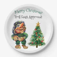 Cheeky Christmas Troll and Tree Delight  Paper Plates