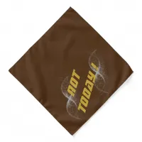 Gold "NOT TODAY!" with Silver Glitter on Brown |  Bandana