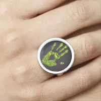 Glowing Ghoul Handprint Ring