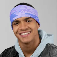 Camouflage Pastel Blue Abstract Pattern Bandana