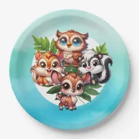 It's a Boy | Woodland Creatures Baby Shower Paper Plates