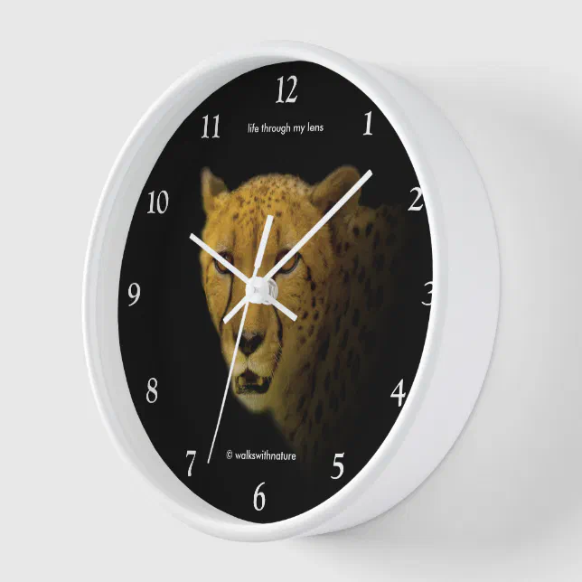 Trading Glances with a Magnificent Cheetah Cat Clock