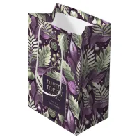 Purple Green Christmas Merry Pattern#22 ID1009 Medium Gift Bag