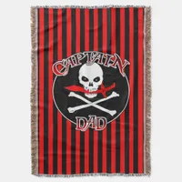 Captain Dad Throw Blanket