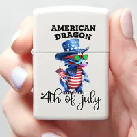 Patriotic Dragon in Shades Zippo Lighter