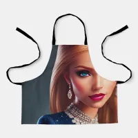 Fashionable Blonde Fashion Doll Apron