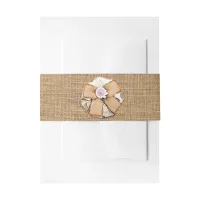 Burlap Shabby Floral Chic Bow Wedding Belly Band