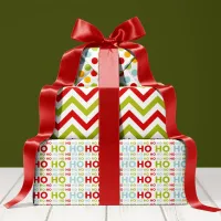 Jolly Christmas Red And Green Holiday Wrapping Paper Sheets