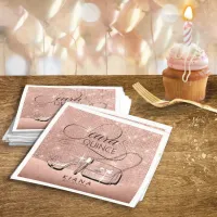 Glitter and Shine Quinceanera Rose Gold ID701 Napkins