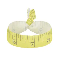 Fun Yellow Tape Measure Print Novelty Elastic Hair Tie