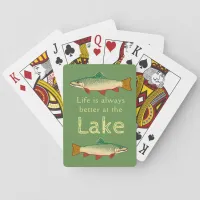 Rainbow Trout Green Life Always Better At The Lake Poker Cards