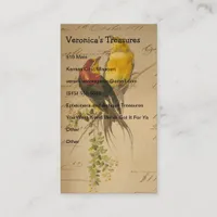 Vintage Birds of Paradise Business Card