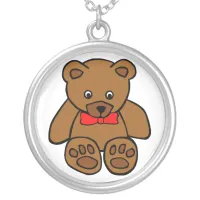 Brown Teddy Bear Cartoon Necklace