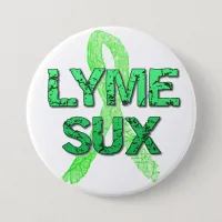 Lyme Disease Sucks Awareness Ribbons Button