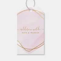 Script Blush Pink Watercolor Gold Price Hang Tag