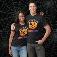 Funny Not Too Bad Gore-Geous Cute Winking Pumpkin T-Shirt