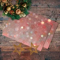 Winter Wonderland Red Snowflakes On Wood Tissue Paper