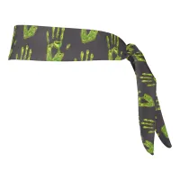 Glowing Ghoul Handprint Tie Headband