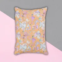 Watercolor Girly Whimsical on Peach | Accent Pillow