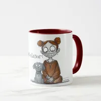 Spooky Dog & Girl Mug