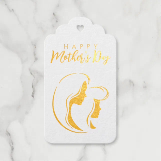 Mother & Daughter | Illustration | Mother's Day  Foil Gift Tags