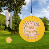 Monogram Always bee your own Queen Bee -yellow | Wind Chime