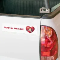 Cupid on Red Heart Bumper Sticker