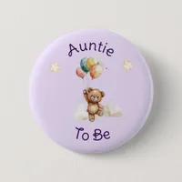 Sweet Little One on the Way Lavender Baby Shower Button