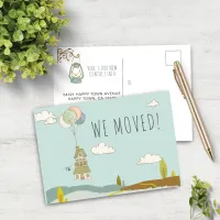 Cute Fun We Moved | Balloon House 2 Announcement Postcard