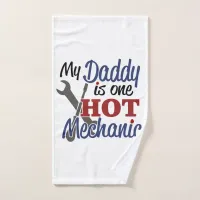 Hot Mechanic Dad Hand Towel