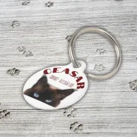 Personalized Pet Name with Image |  Pet ID Tag