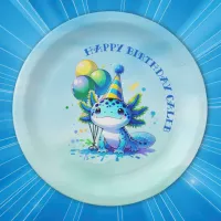 Blue and Green Axolotl Boy's Birthday Party Paper Plates