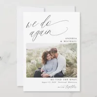 Modern Elegant Re-marriage Wedding Vow Renewal Announcement