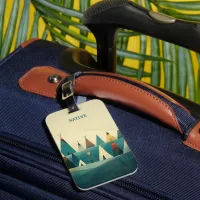 Native American Tribe Tents Luggage Tag