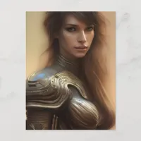 Warrior Goddess AI generated art Postcard